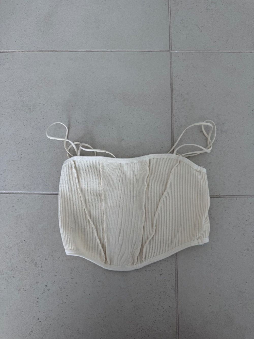Urban Outfitters White Cropped Tank Top